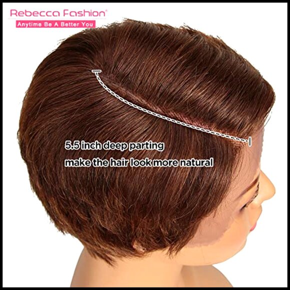 Short Pixie Cut Lace Front Wig Human Hair Glueless HD Pre Plucked main image 2
